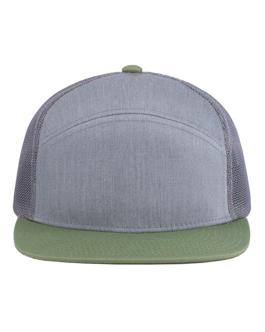 Custom Richardson Arch Trucker Snapback Cap – Full Profile with Embroidery Ready Trucker Hat Richardson