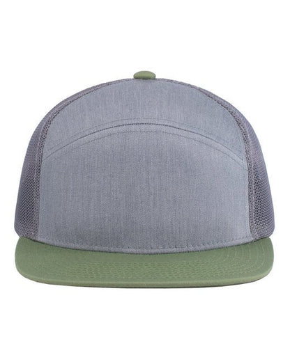 Custom Richardson Arch Trucker Snapback Cap – Full Profile with Embroidery Ready Trucker Hat Richardson