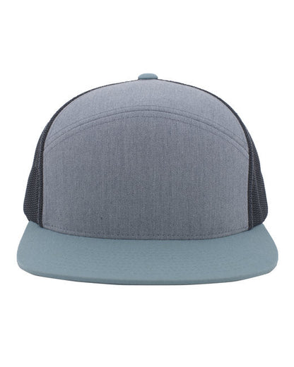 Custom Richardson Arch Trucker Snapback Cap – Full Profile with Embroidery Ready Trucker Hat Richardson