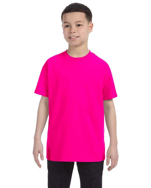 Gildan Youth Heavy Cotton™ T-Shirt – Reliable, Comfortable, Eco-Conscious SOYT Printing Company X-Small Heliconia