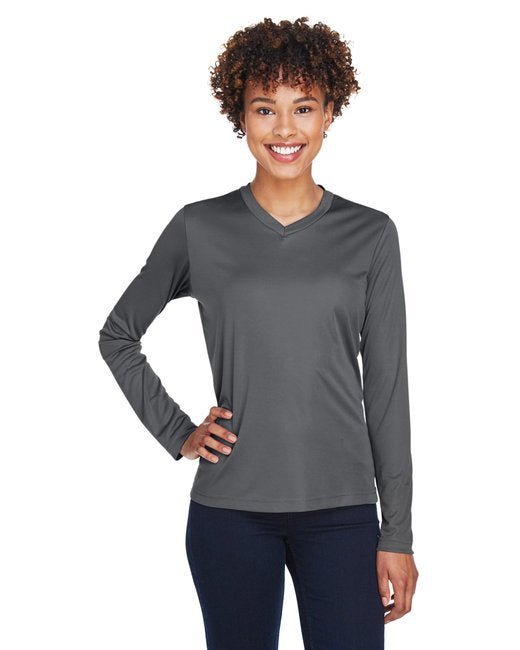 Custom Ladies’ Performance Long-Sleeve T-Shirt – Moisture-Wicking & UV Protection Long Sleeve Team 365