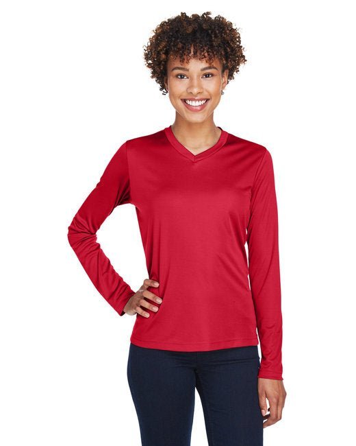 Custom Ladies’ Performance Long-Sleeve T-Shirt – Moisture-Wicking & UV Protection Long Sleeve Team 365