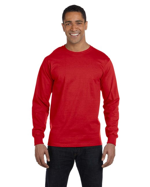 Custom Long-Sleeve T-Shirt – Moisture-Wicking & Sustainable Fabric Show Off Your Threads Printing Company Small Red
