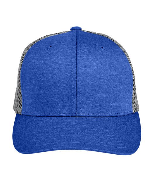 Custom Moisture-Wicking Heather Trucker Cap – Mid-Profile with Online Design Custom Hat Yupoong