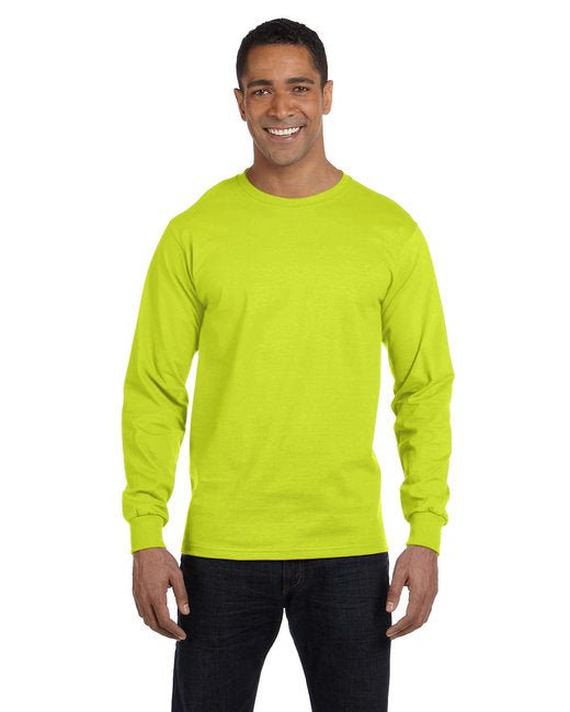 Custom Long-Sleeve T-Shirt – Moisture-Wicking & Sustainable Fabric Show Off Your Threads Printing Company Small Safety Yellow